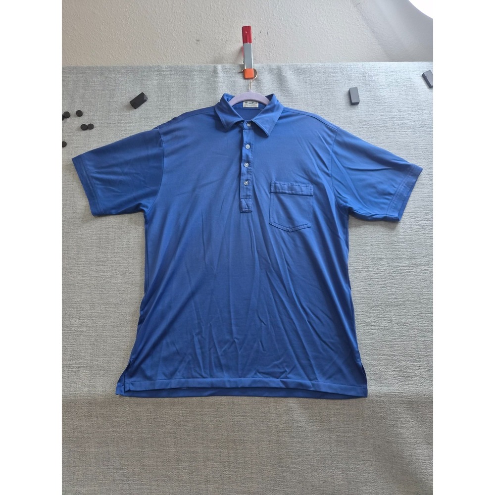 Winner Mate Sportswear Polo Shirt Mens Blue Golf Performance Tennis Resort Wear